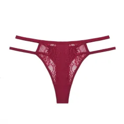 Sexy Spitzenstrings - ausgehöhlte Seiten mit Doppelriemen - 1 Stück