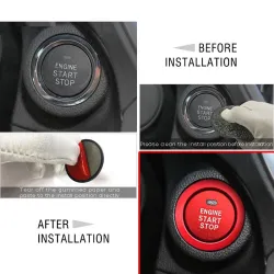 Bouton de démarrage / arrêt du moteur de voiture - anneau - autocollant - pour Subaru BRZ Impreza XV Forester Outback Legacy