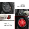 Bouton de démarrage / arrêt du moteur de voiture - anneau - autocollant - pour Subaru BRZ Impreza XV Forester Outback Legacy