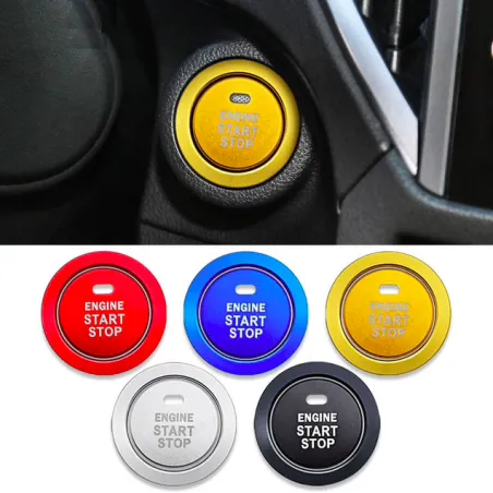 Bouton de démarrage / arrêt du moteur de voiture - anneau - autocollant - pour Subaru BRZ Impreza XV Forester Outback Legacy