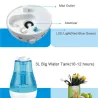 Ultraljudsluftfuktare - dubbla sprutor - 3000ml