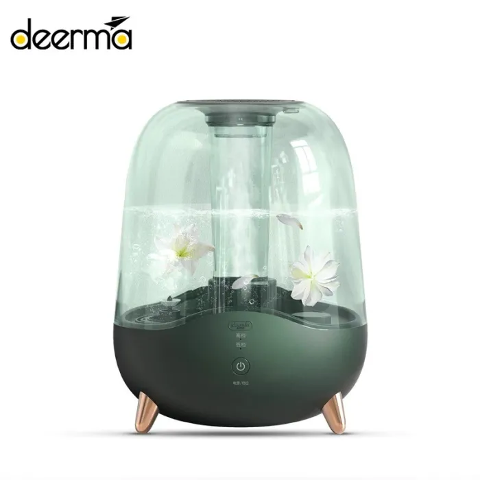 DEERMA - ultralyd luftfukter - diffuser - aromaterapi - gjennomsiktig - med vannfiltrering - 5 L