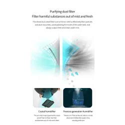 DEERMA - ultrasonic air humidifier - diffuser - aromatherapy - transparent - with water filtration - 5 LHumidifiers