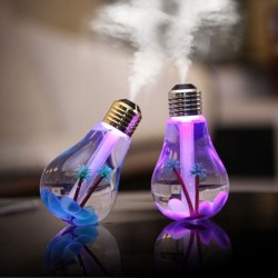 Glödlampsformad luftfuktare - ultraljudsdiffusor - LED - 400ml