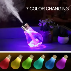 Humidificateur d'air en forme d'ampoule - diffuseur ultrasonique - LED - 400ml