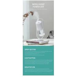 Humidificateur d'air à ultrasons - brumisateur rotatif à 360 degrés - avec LED - 200 ml