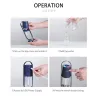 Ultraljudsluftfuktare - 360 graders rotationsdimspray - med LED - 200 ml
