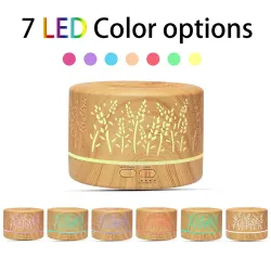 Ultrasonic air humidifier - essential oils diffuser - colorful LED - with remote control - 700 mlHumidifiers