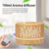 Ultrasonic air humidifier - essential oils diffuser - colorful LED - with remote control - 700 mlHumidifiers