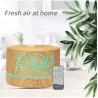 Ultrasonic air humidifier - essential oils diffuser - colorful LED - with remote control - 700 mlHumidifiers