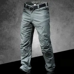 Calças táticas / militares - com zíperes / bolsos - impermeáveis