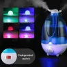 Humidificateur d'air à ultrasons - diffuseur d'huiles essentielles - brumisateur double - avec LED - 4 L