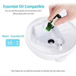 Humidificateur d'air à ultrasons - diffuseur d'huiles essentielles - brumisateur double - avec LED - 4 L