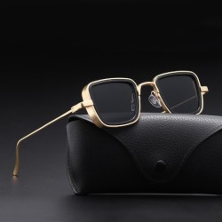 Quadratische Vintage-Sonnenbrille – entspiegelte Gläser – Metallrahmen – UV400 – Unisex