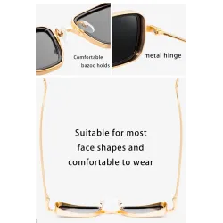 Vintage firkantede solbriller - antirefleksglass - metallramme - UV400 - unisex