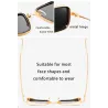 Vintage firkantede solbriller - antirefleksglass - metallramme - UV400 - unisex
