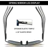 Rektangel polariserede solbriller - aluminiumsstel - med etui - UV400