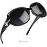 Duże spolaryzowane okulary przeciwsłoneczne - z kryształkami - UV400Okulary Przeciwsłoneczne