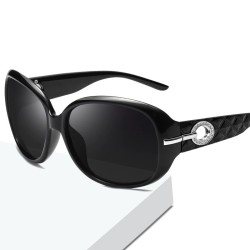 Große polarisierte Sonnenbrille – mit Kristallen – UV400