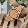 RelojesReloj de madera de bambú - Cuarzo - hecho a mano - correa de corcho - para ella - para él - para parejas