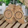 RelojesReloj de madera de bambú - Cuarzo - hecho a mano - correa de corcho - para ella - para él - para parejas