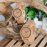 Montre bois bambou - Quartz - fait main - bracelet liège - pour elle - pour lui - pour couple