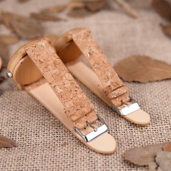 Montre bois bambou - Quartz - fait main - bracelet liège - pour elle - pour lui - pour couple