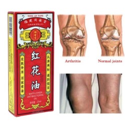 Olio analgesico - antidolorifico - artrite reumatoide - dolore muscolare/schiena - estratto di fiori rossi - 25ml