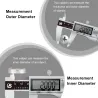 Vernier numérique - pied à coulisse électronique - micromètre - outil de mesure de profondeur - acier inoxydable