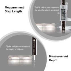 Vernier numérique - pied à coulisse électronique - micromètre - outil de mesure de profondeur - acier inoxydable