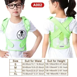 Correcteur de posture enfant - ceinture réglable - corset orthopédique - vert