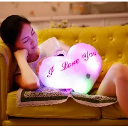 Coussin en forme de coeur z - I LOVE YOU - Lumières LED
