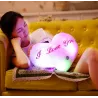 Animales de pelucheCojín en forma de corazón z - TE AMO - luces LED