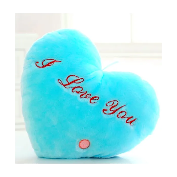 Animales de pelucheCojín en forma de corazón z - TE AMO - luces LED