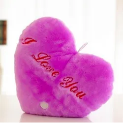 Animales de pelucheCojín en forma de corazón z - TE AMO - luces LED