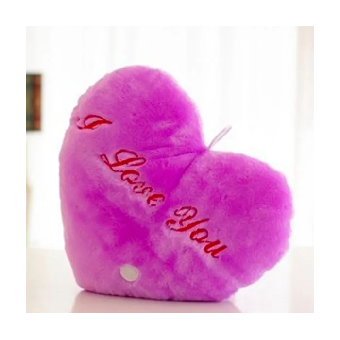 Animales de pelucheCojín en forma de corazón z - TE AMO - luces LED