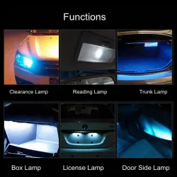 T10Bombilla LED para coche - DC 12V - T10 5050 W5W - 10 piezas