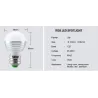 Ampoule magique LED RGB - 16 couleurs changeantes - avec télécommande IR - E27 - 5W - 7W