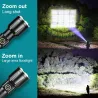 XHP199 / XHP50.2 - kraftfull LED-ficklampa - USB - vattentät - zoombar