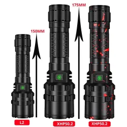 XHP220 / XHP120 - mocna latarka LED - latarka taktyczna / wojskowa - USB - wodoodporna - zoomowalna - 5000000 LMLatarka