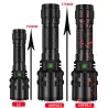 XHP220 / XHP120 - lanterna LED poderosa - lanterna tática / militar - USB - à prova d'água - com zoom - 5000000 LM