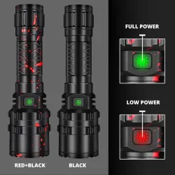 XHP220 / XHP120 - lanterna LED poderosa - lanterna tática / militar - USB - à prova d'água - com zoom - 5000000 LM