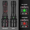XHP220 / XHP120 - lanterna LED poderosa - lanterna tática / militar - USB - à prova d'água - com zoom - 5000000 LM