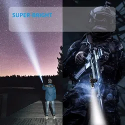 XHP220 / XHP120 - lampe de poche LED puissante - torche tactique / militaire - USB - étanche - zoomable - 5000000 LM