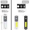 Mini LED-taskulamppu - USB - COB - vedenpitävä - teleskooppinen zoom
