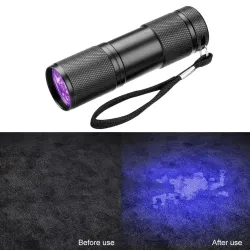 UV flashlight - 21 LED / 12 LED - 395-400nm - counterfeit money checkerTorches
