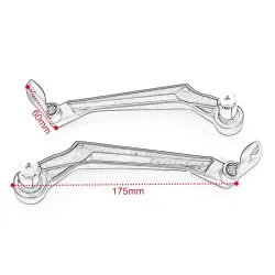Motorcykelhåndtagsbeskyttelse - faldsikring - 7/8" 22mm - aluminium - til Yamaha YZF R3 R25 R6 R1 2013-2019