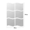 Pegatinas de paredEspejo con forma de olas - Adhesivo de pared - Azulejos autoadhesivos - 6 piezas