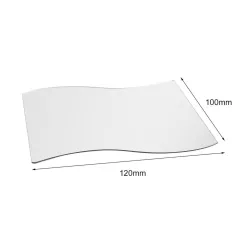 Miroir en forme de vagues - sticker mural - carreaux auto-adhésifs - 6 pièces