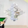 Pegatinas de paredEspejo en forma de hexágono - Adhesivo de pared - 12 piezas